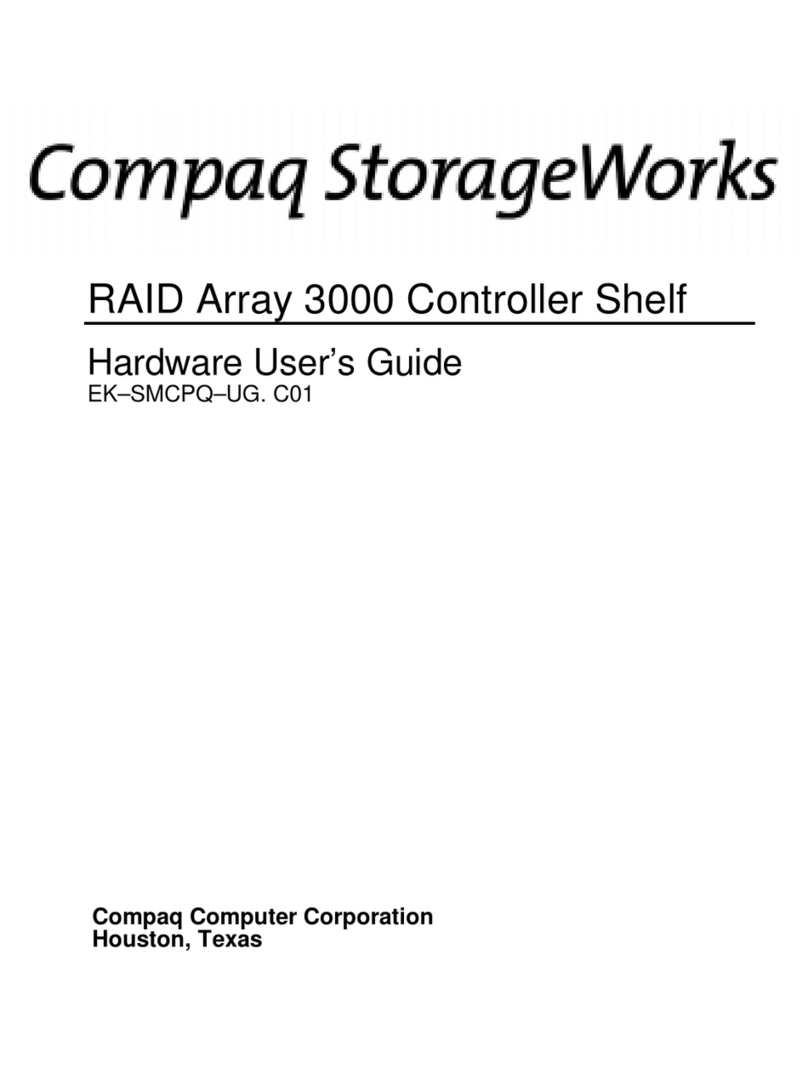 Compaq StorageWorks TM RAID Array 3000 Pedestal Storage... Hardware user's guide Compaq StorageWorks TM RAID Array 3000 Pedestal Storage... Hardware user's guide