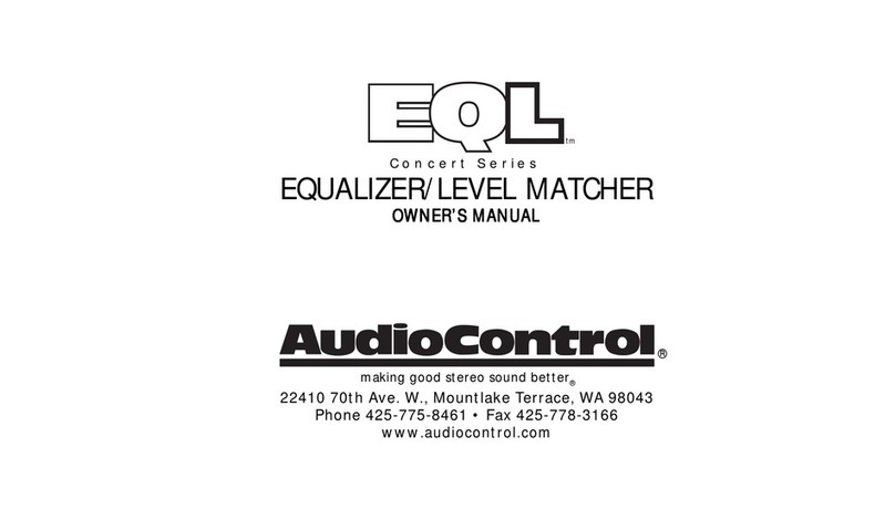 Audio Control EQL User manual