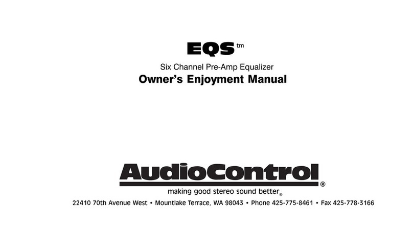 Audio Control EQS User manual