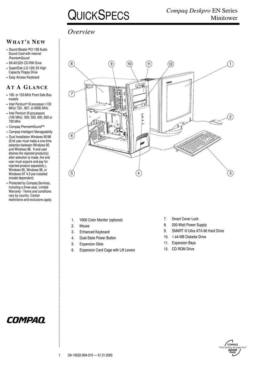 Compaq Deskpro EN Series Minitower User manual