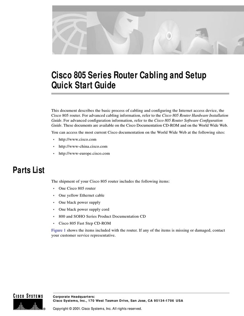 Cisco 805 Series User manual