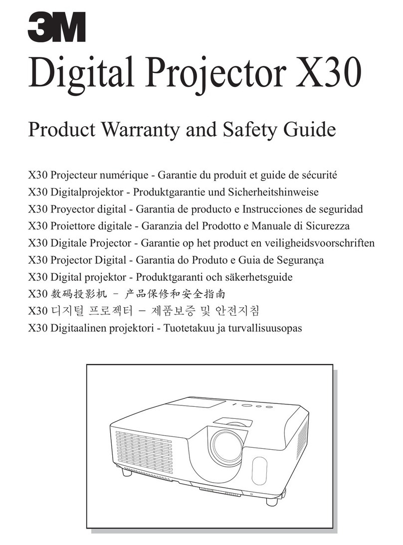 3M Digital Projector X30 Installation and operating manual