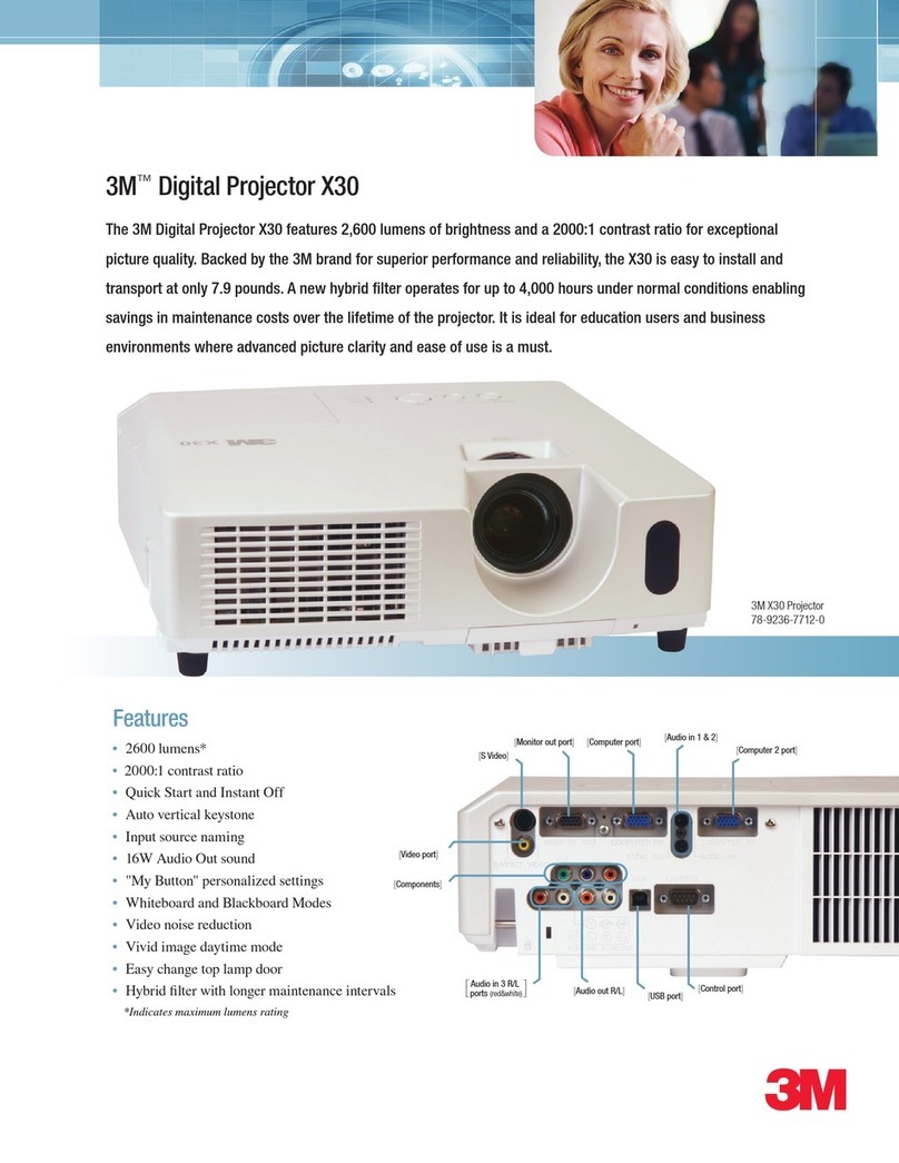3M Digital Projector X30 User manual