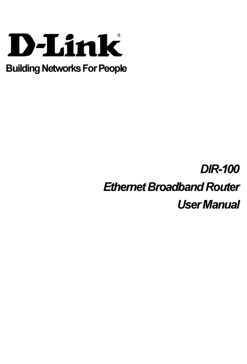 D-Link Ethernet Broadband Router DIR-100 User manual D-Link Ethernet Broadband Router DIR-100 User manual
