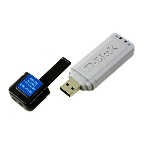 D-Link 802.11g Wireless LAN USB Adapter DWL-G122 User manual
