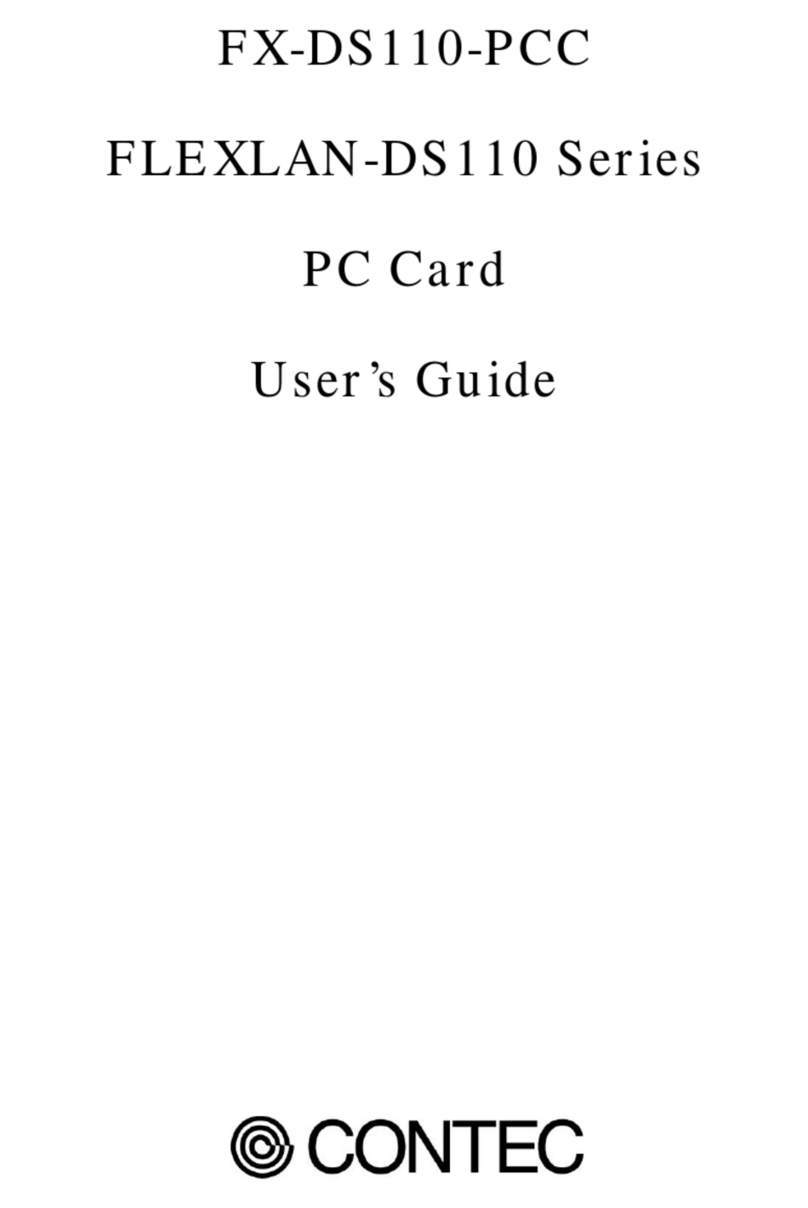 Contec Flexlan PC Card FX-DS-110 User manual