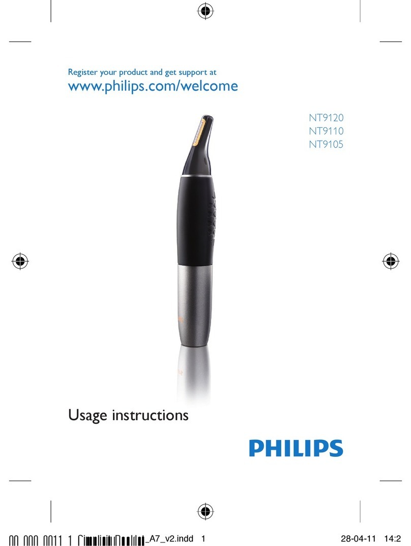 Philips Nose & Ear Trimmer NT9110 Usage instructions