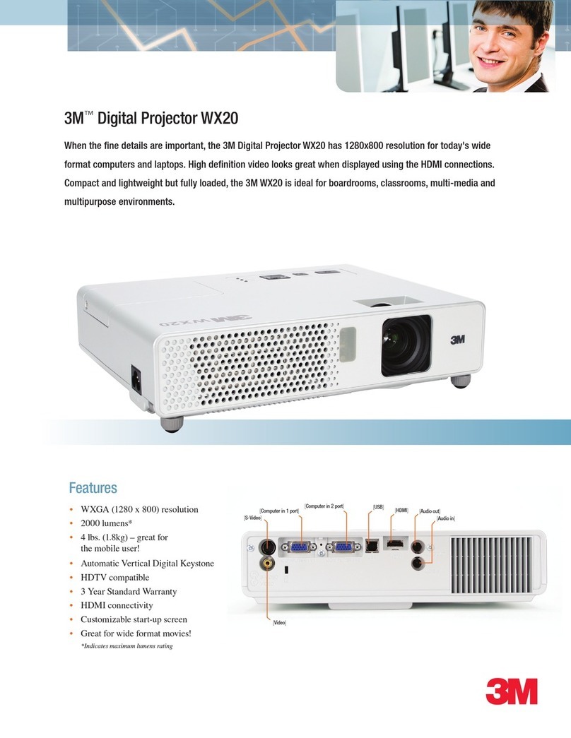 3M WX20 - Digital Projector WXGA LCD User manual
