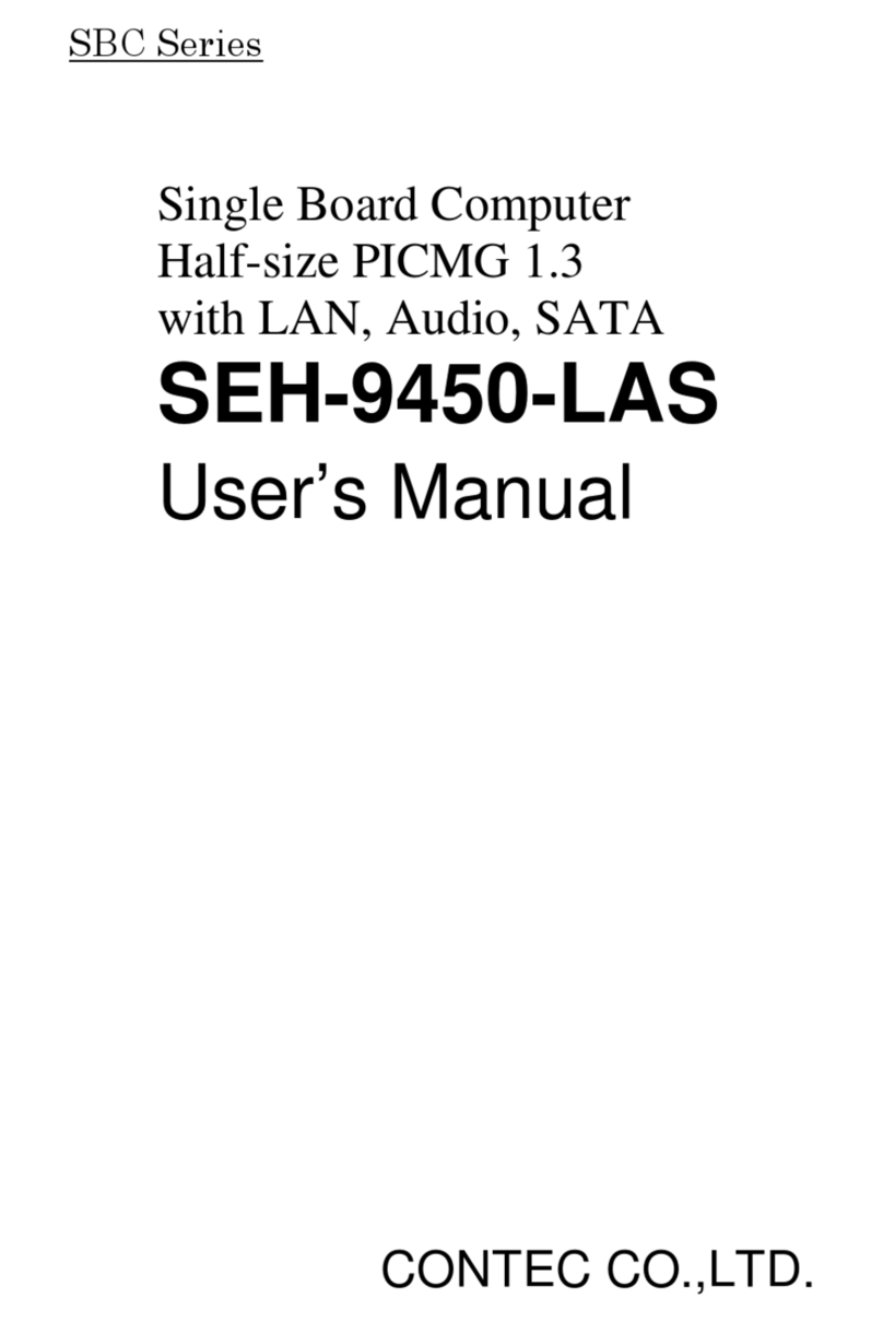 Contec Single Board Computer Half-size PICMG 1.3 with LAN, Audio, SATA... User manual