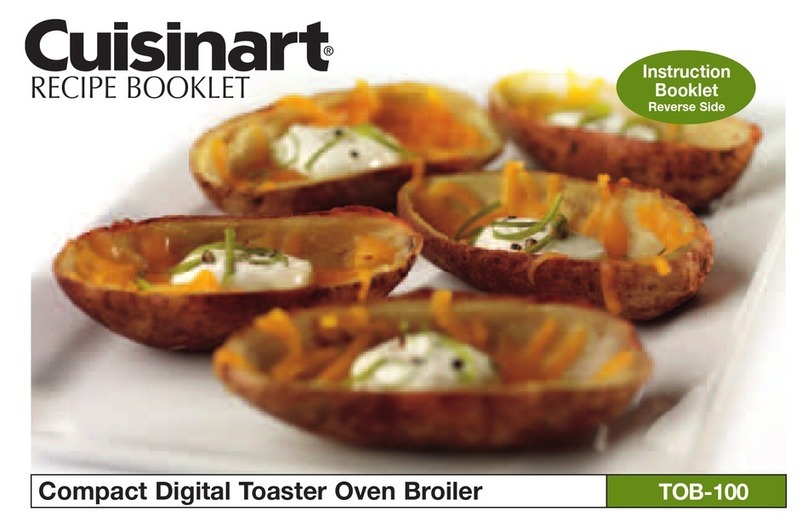 Cuisinart Compact Digital Toaster Oven Broiler TOB-100 Recipe booklet