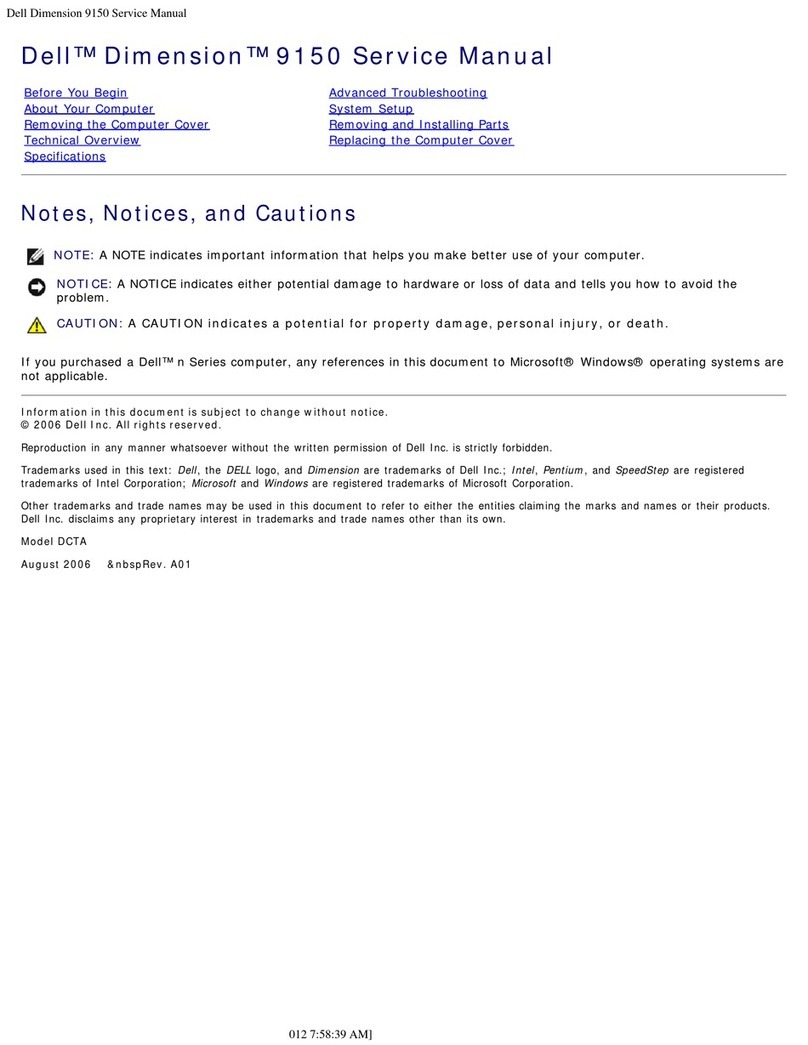 Dell Dimension 9150 User manual