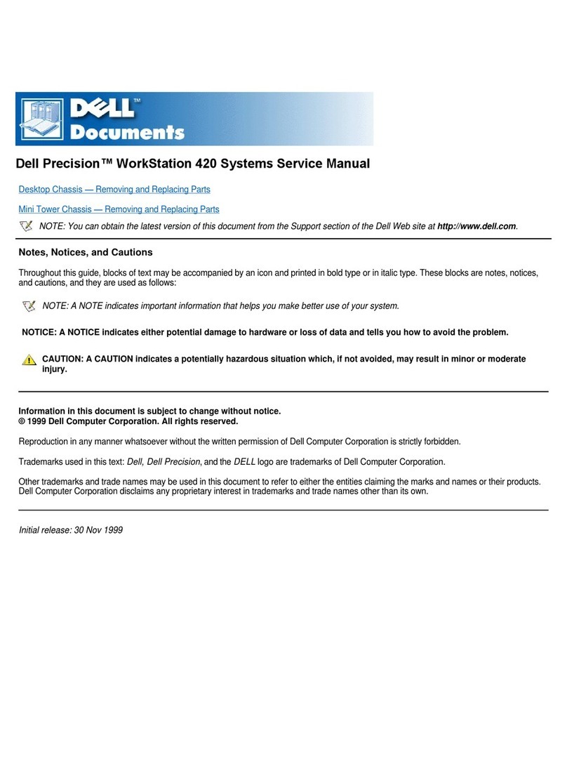Dell Precision WorkStation 420 User manual
