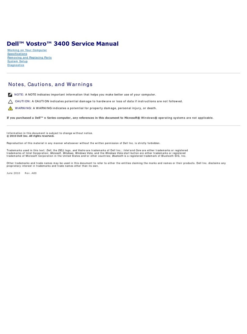 Dell Vostro 3400 User manual Dell Vostro 3400 User manual