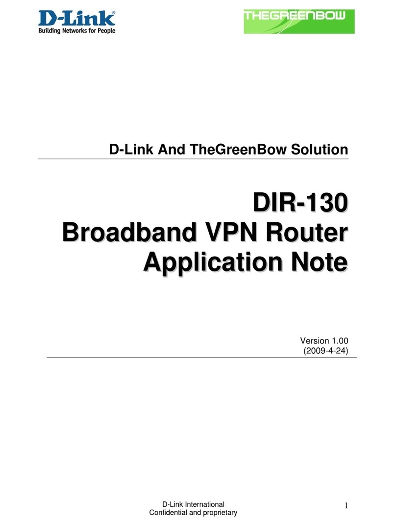 D-Link DIR-130 - Broadband VPN Router Installation and operating instructions