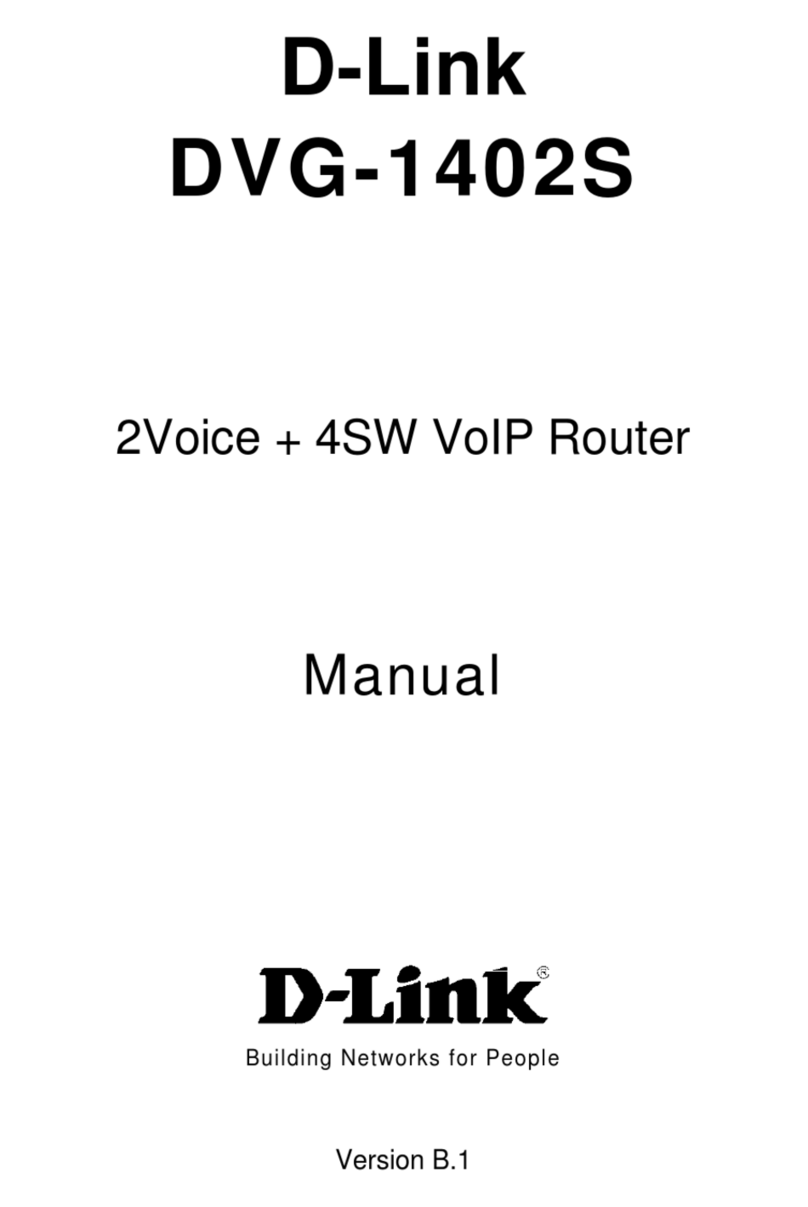 D-Link 2Voice + 4SW VoIP Router DVG-1402S User manual