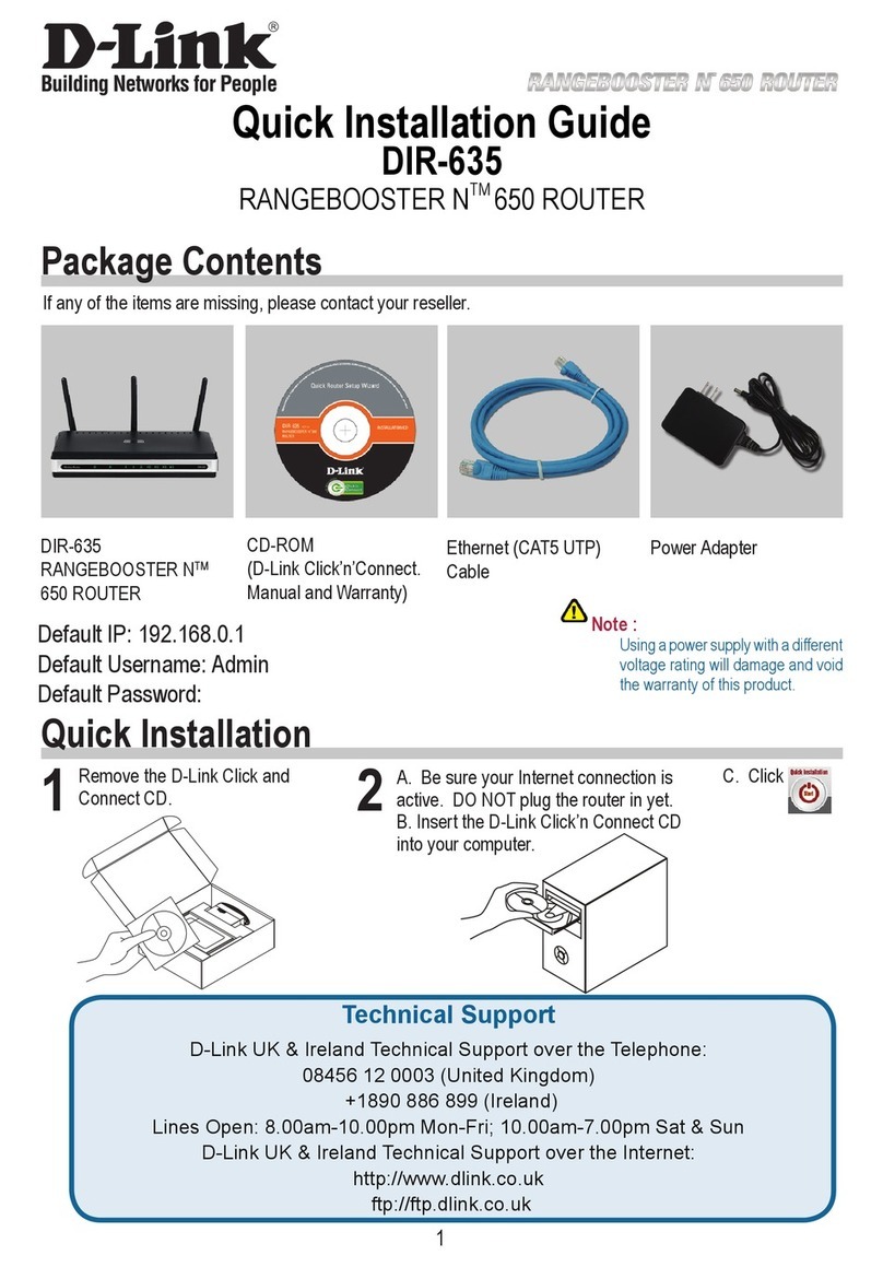 D-Link Rangebooster N Router 650 DIR-635 User manual