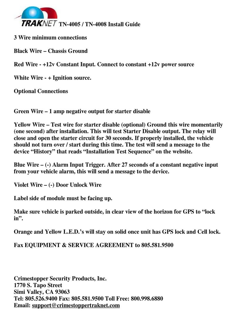CrimeStopper Traknet TN-4008 User manual