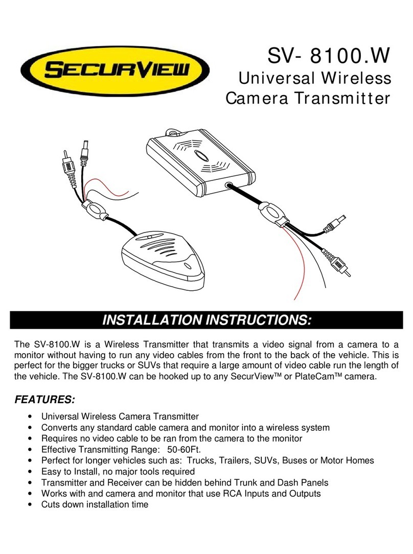 CrimeStopper SecurView SV-8100.W installation instructions