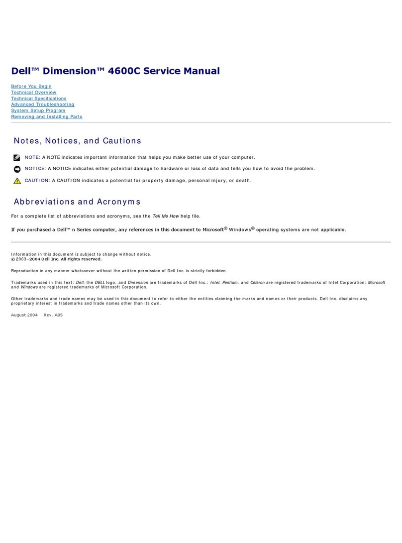 Dell Dimension 4600C User manual