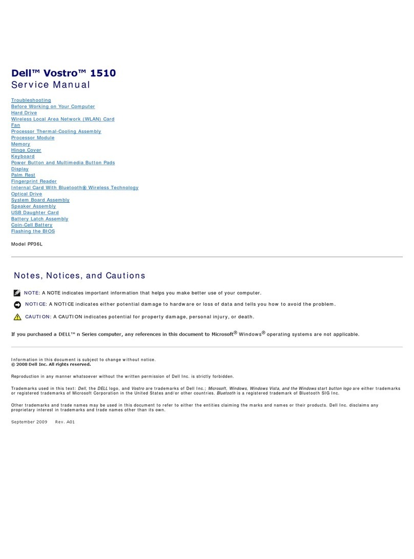 Dell 1510 - Vostro - Core 2 Duo 2.1 GHz User manual