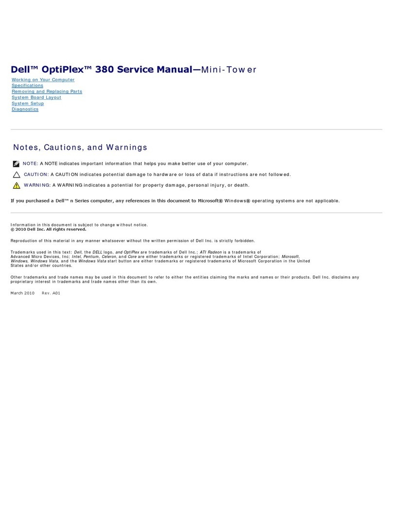 Dell OptiPlex 380 Mini-Tower User manual