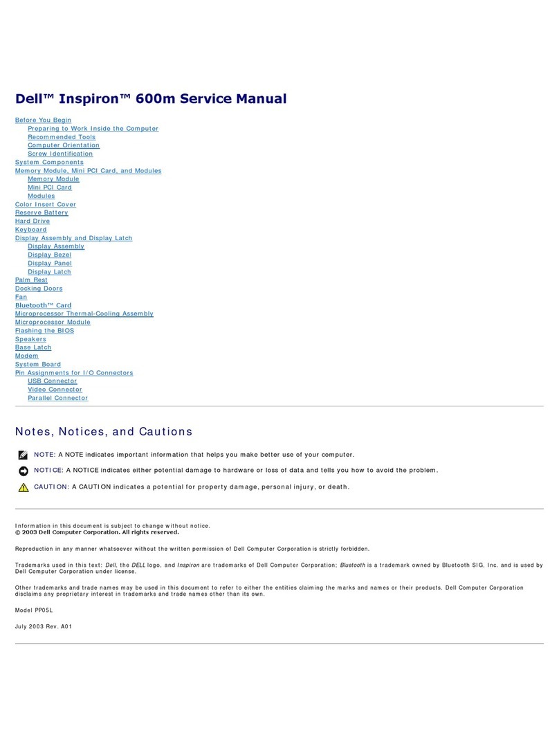 Dell Inspiron 600m User manual Dell Inspiron 600m User manual