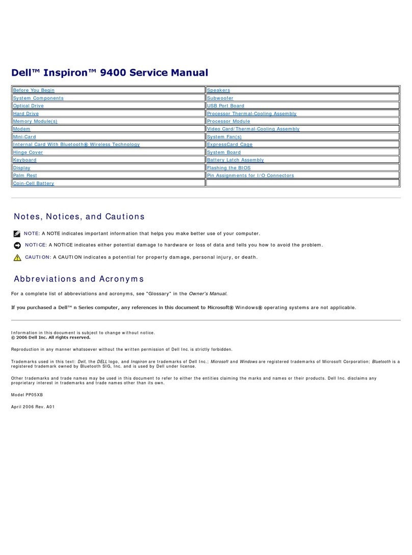 Dell Inspiron 9400 User manual