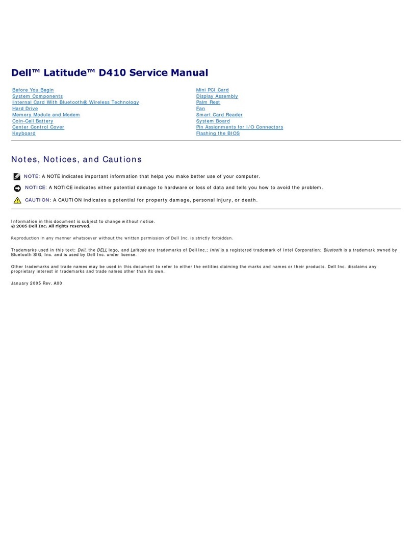 Dell Latitude D410 User manual Dell Latitude D410 User manual