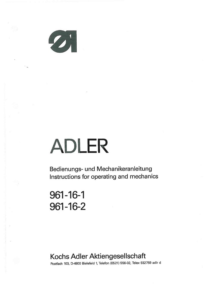 Duerkopp Adler 961-16-1 User manual Duerkopp Adler 961-16-1 User manual