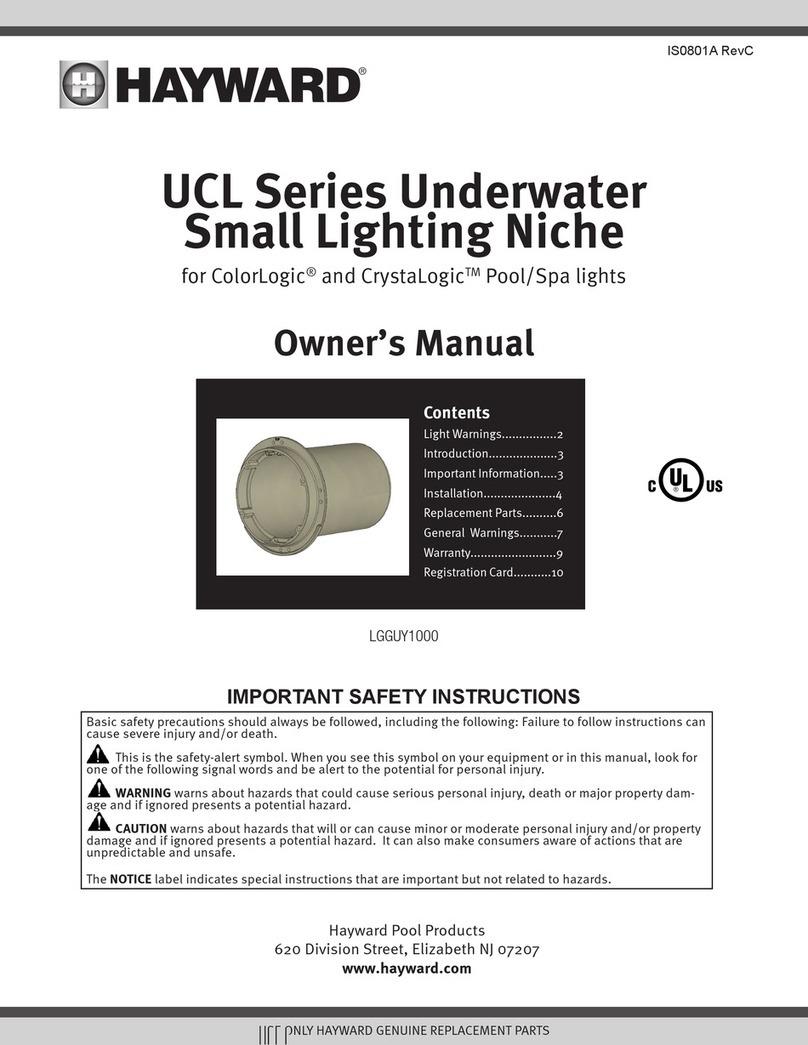 Hayward UCL Niches owner's manual