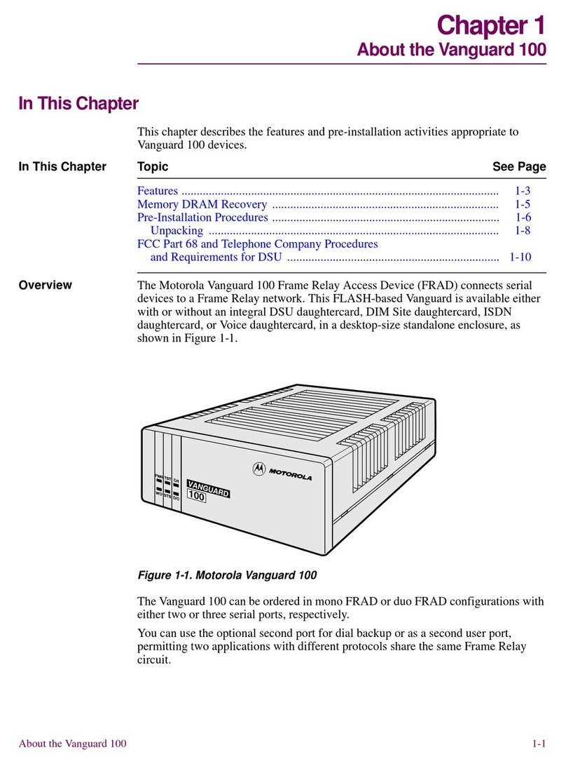 Motorola 68436 - Vanguard 100I - Remote Access Server Installation guide
