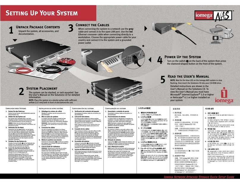 Iomega P400u - 32371 NAS 7200 RPM 160 GB Server Setup guide