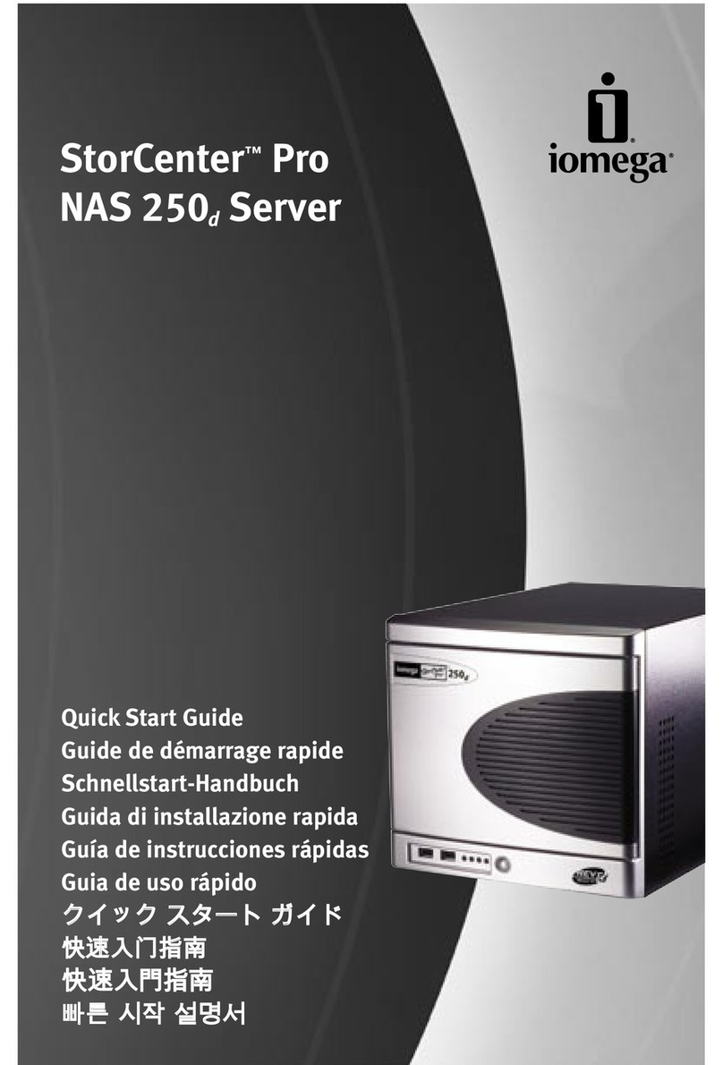 Iomega 33459 - StorCenter Pro NAS 250d/500GB Server quick start guide Iomega 33459 - StorCenter Pro NAS 250d/500GB Server quick start guide