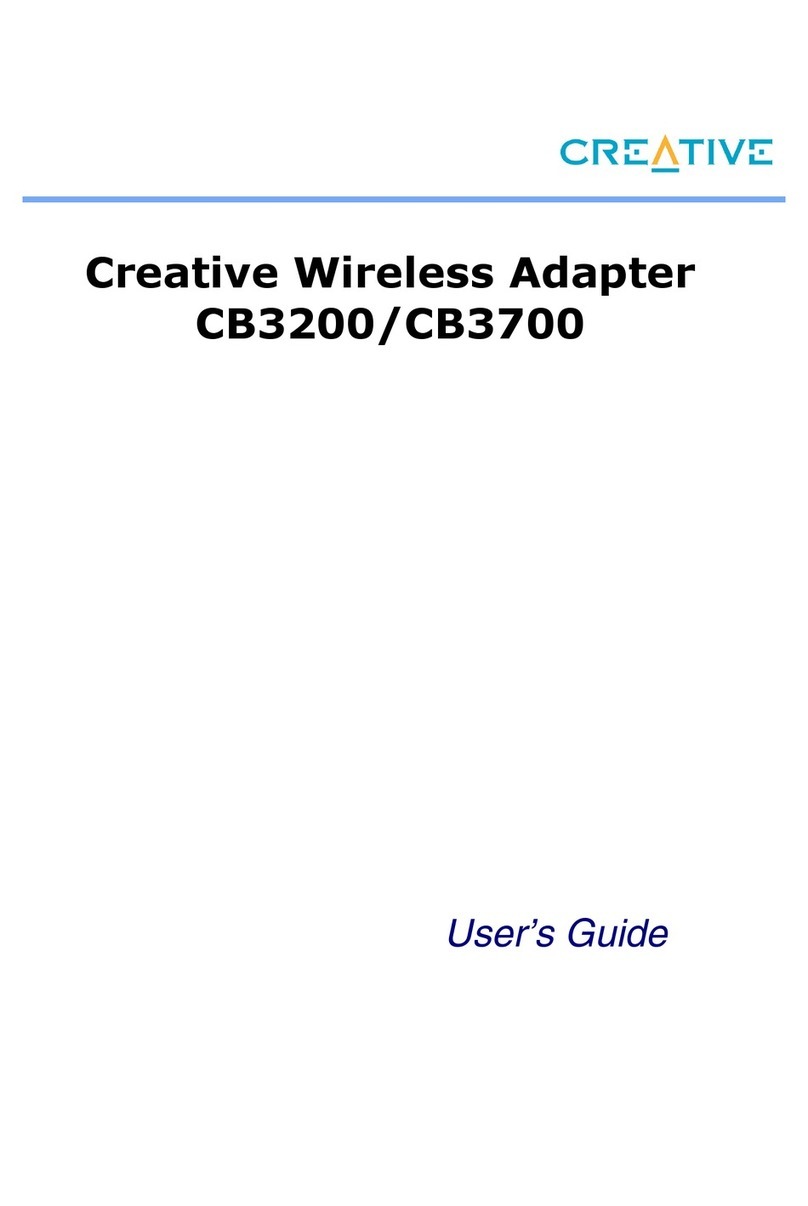 Creative Creative Wireless Adapter CB3200 User manual Creative Creative Wireless Adapter CB3200 User manual