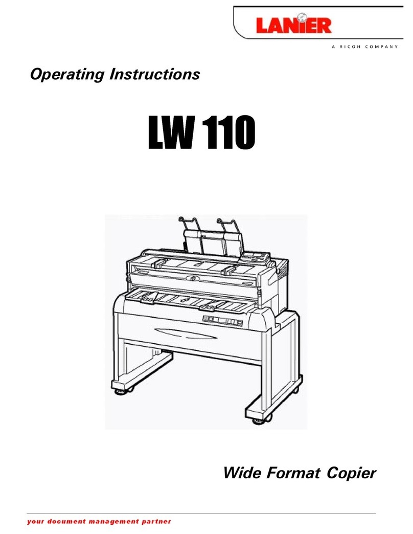 Lanier LW110 operating instructions
