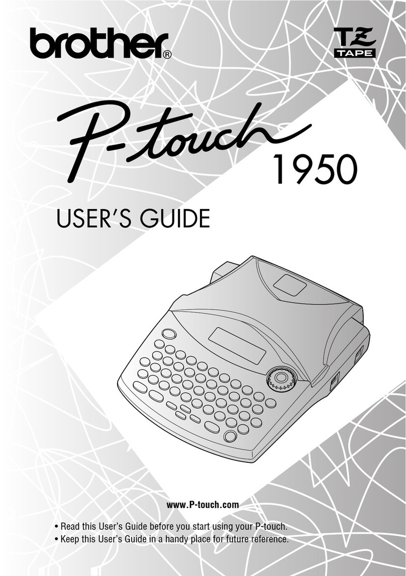 Brother PT 1950 - P-Touch 1950 B/W Thermal Transfer... user guide
