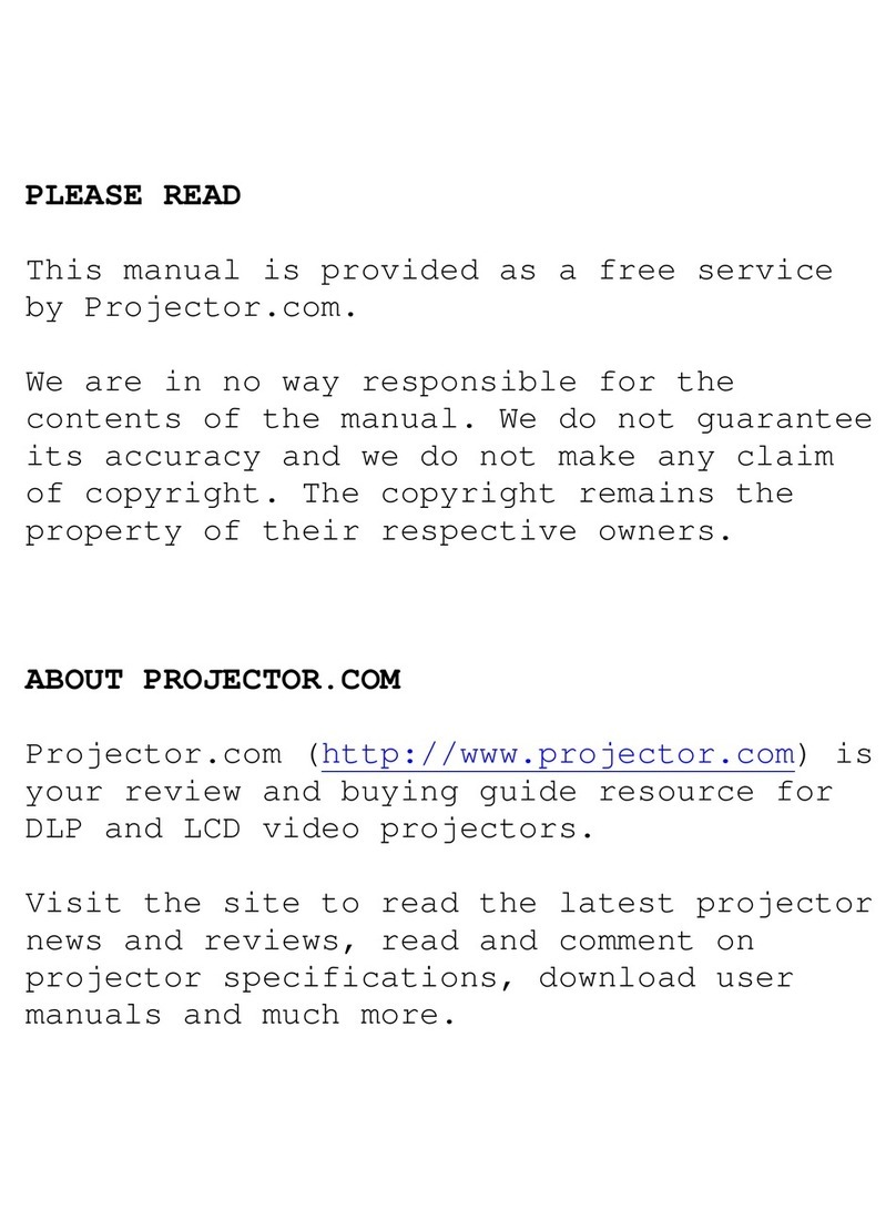 3M Multimedia Projector MP8630 Operator's guide