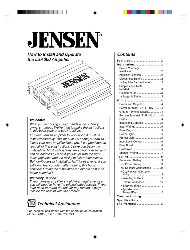 Audiovox LXA300 Operation guide