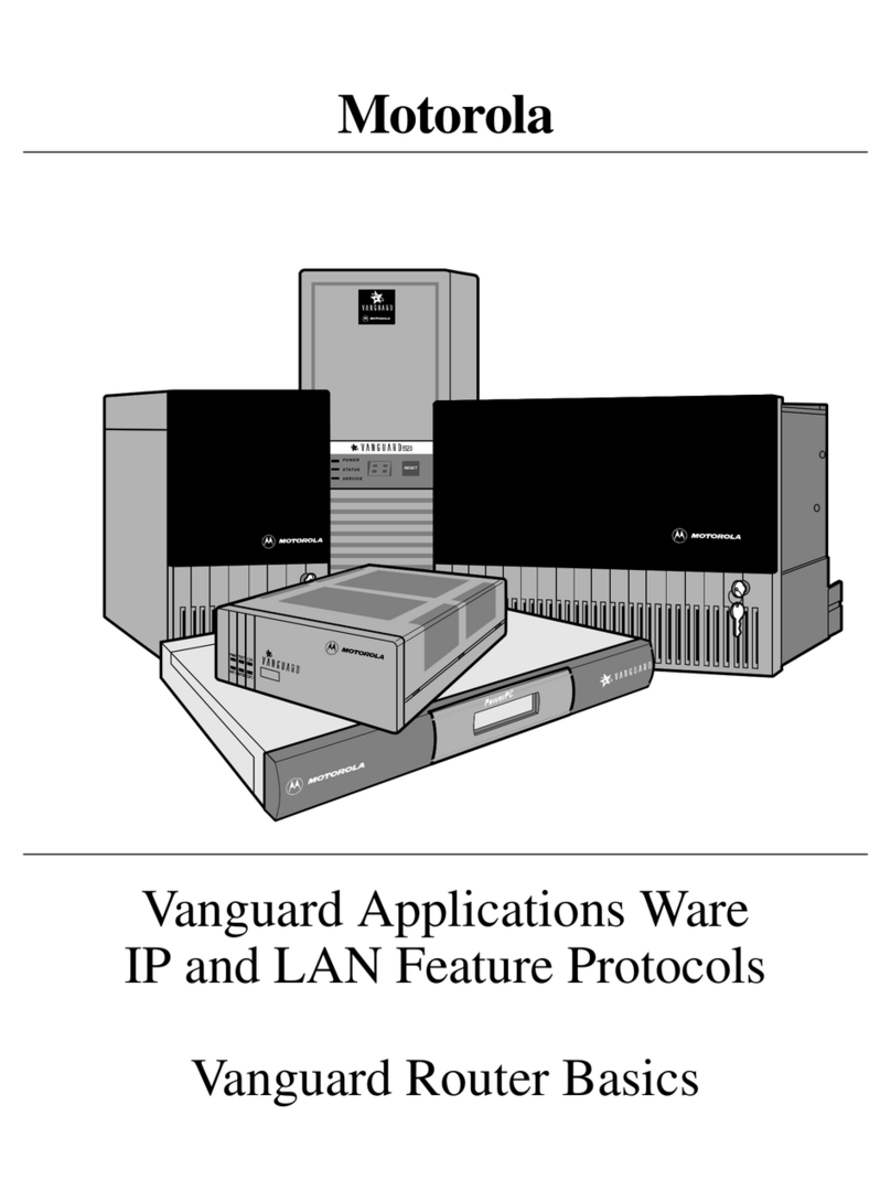 Motorola 110502USM001 - Vanguard 60 Router User manual
