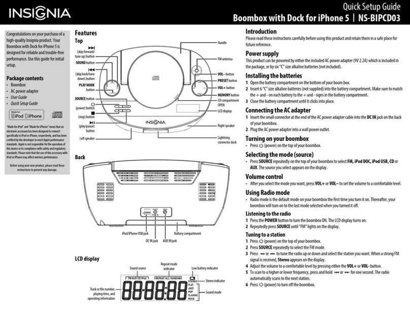 Insignia NS-BIPCD03 User manual