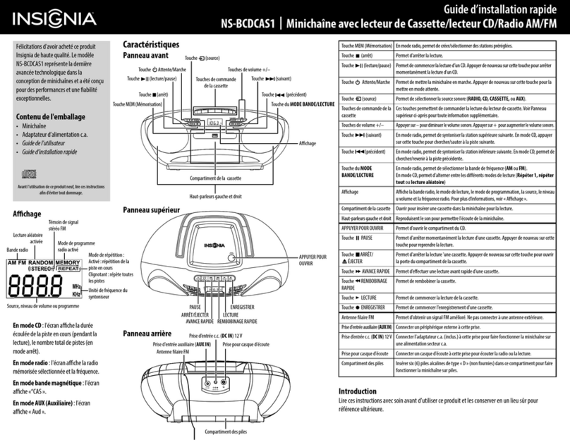 Insignia NS-BCDCAS1 Installation and operation manual