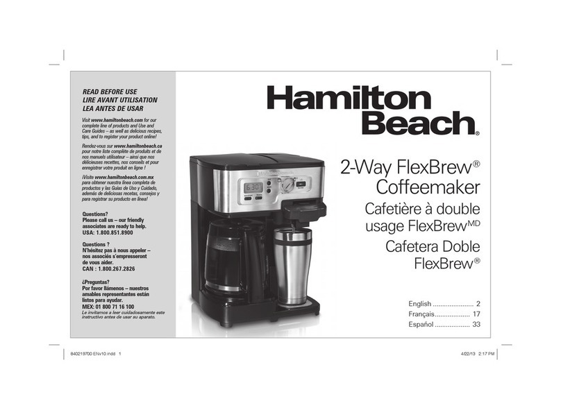 Hamilton Beach 49983C Owner's manual