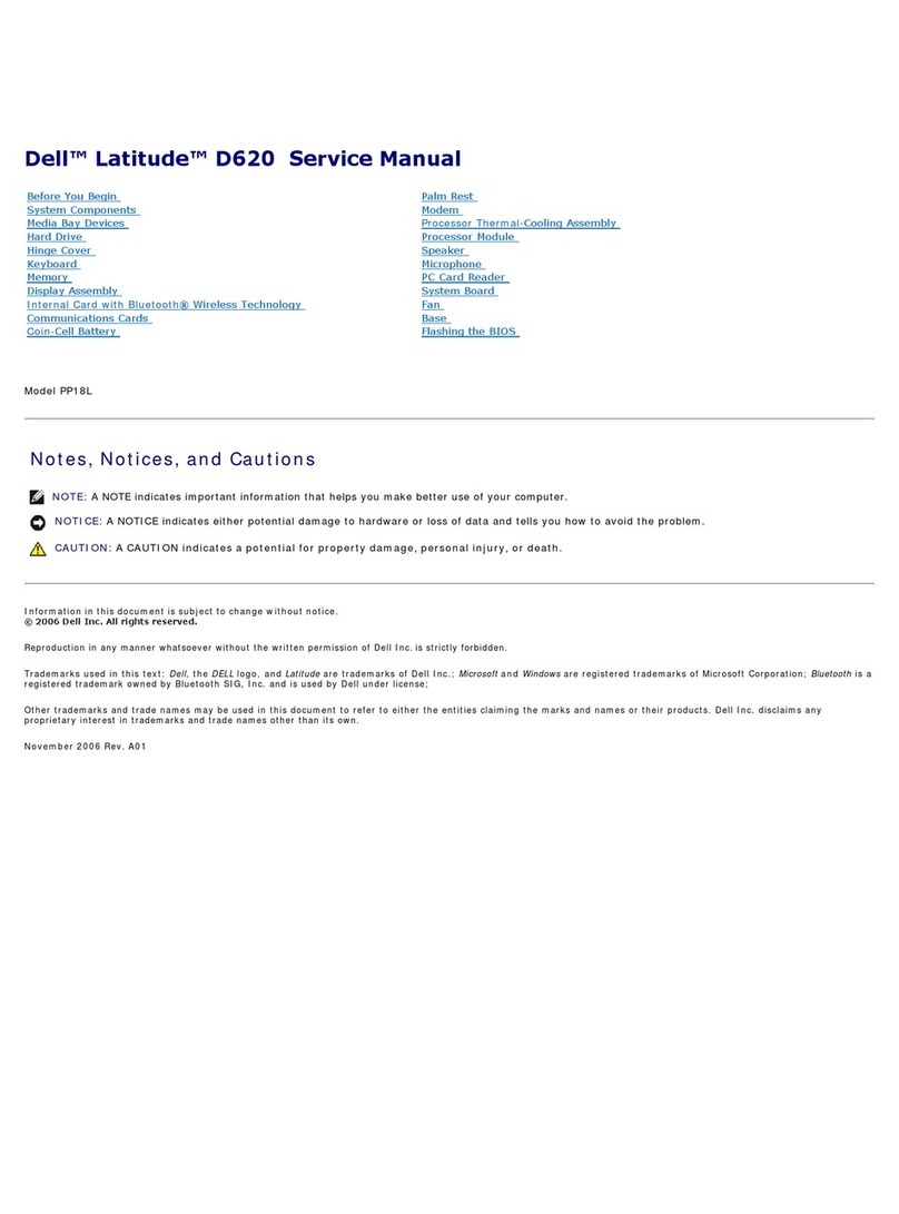 Dell D620/D820 - LATITUDE PRECISION M65 User manual