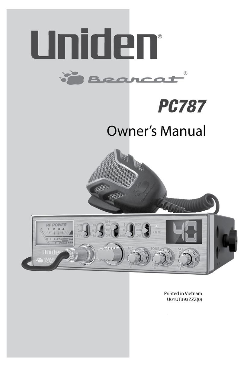 Uniden Bearcat PC787 owner's manual
