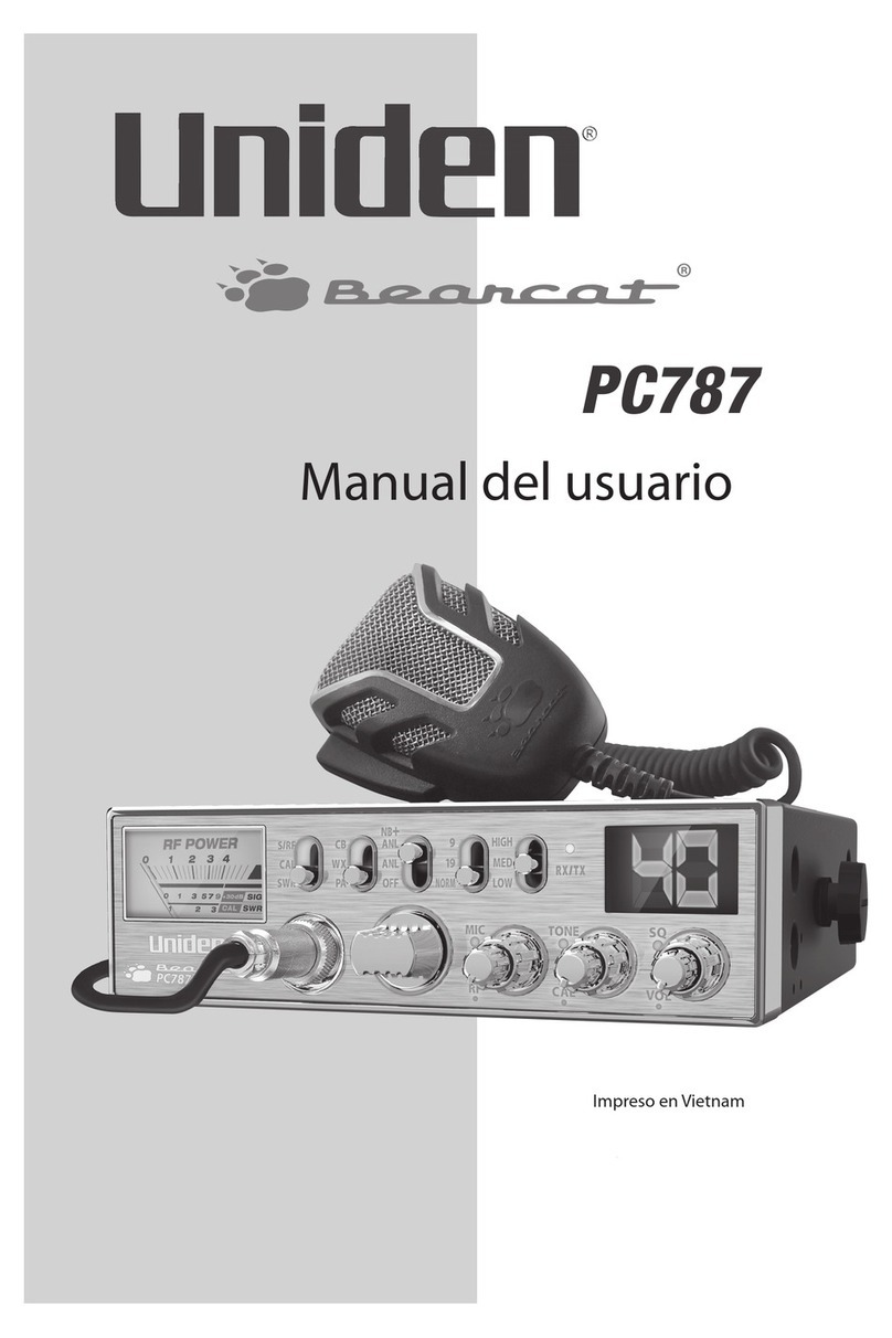 Uniden Bearcat PC787 User guide