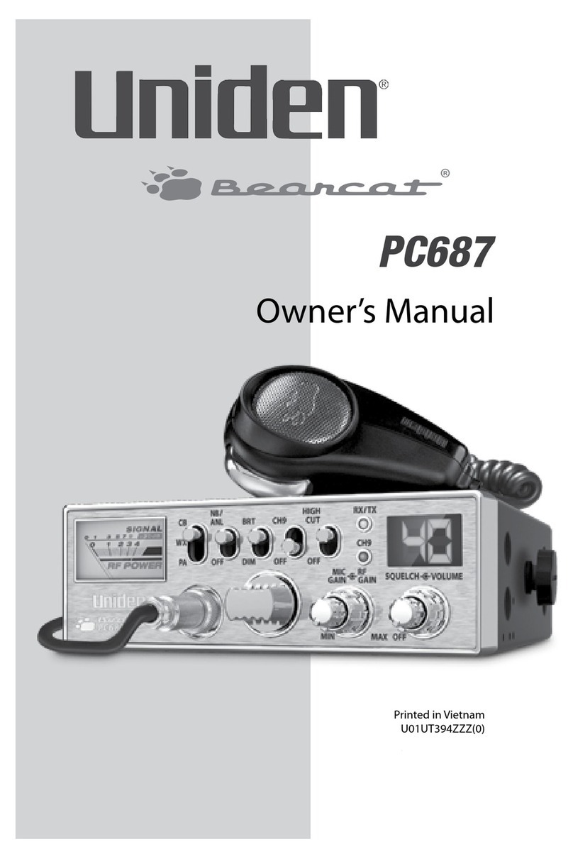 Uniden Bearcat PC687 owner's manual