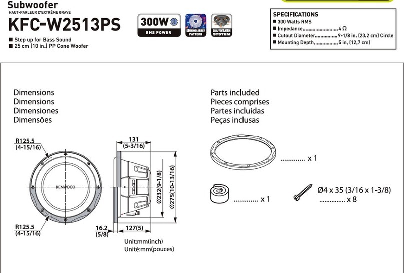 Kenwood KFC-W2513PS User guide