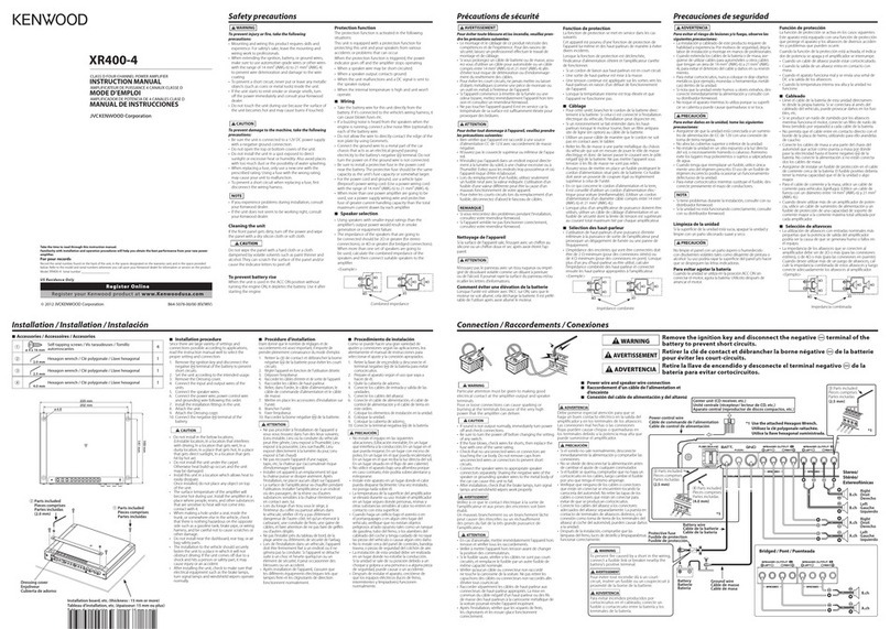 Kenwood XR400-4 User manual
