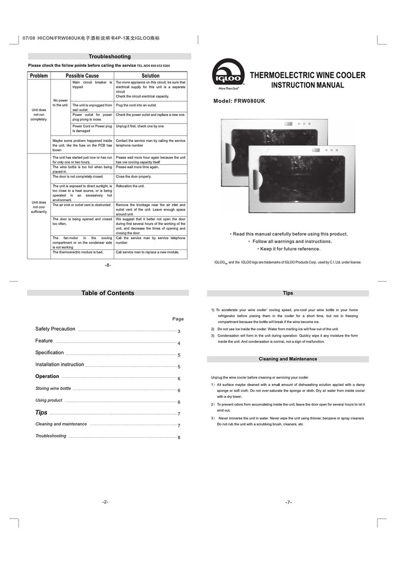 Igloo FRW080UK User manual