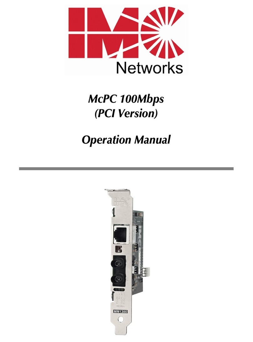 IMC Networks McPC 100 Mbps User manual